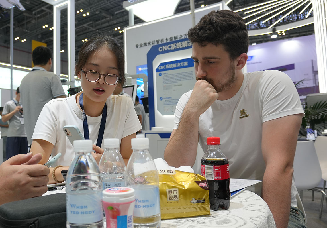 Russian client at fair